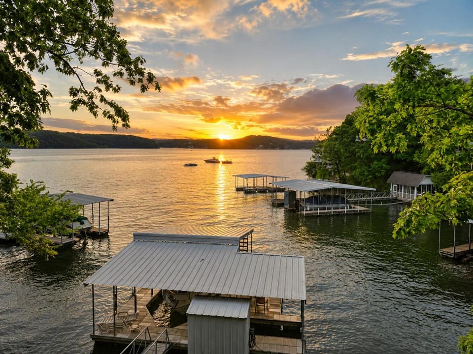 Day, Natural landscape, View (from property/room), Lake view, Time of day, Sunset