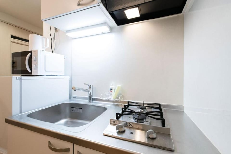 Kitchen or kitchenette, minibar, stove