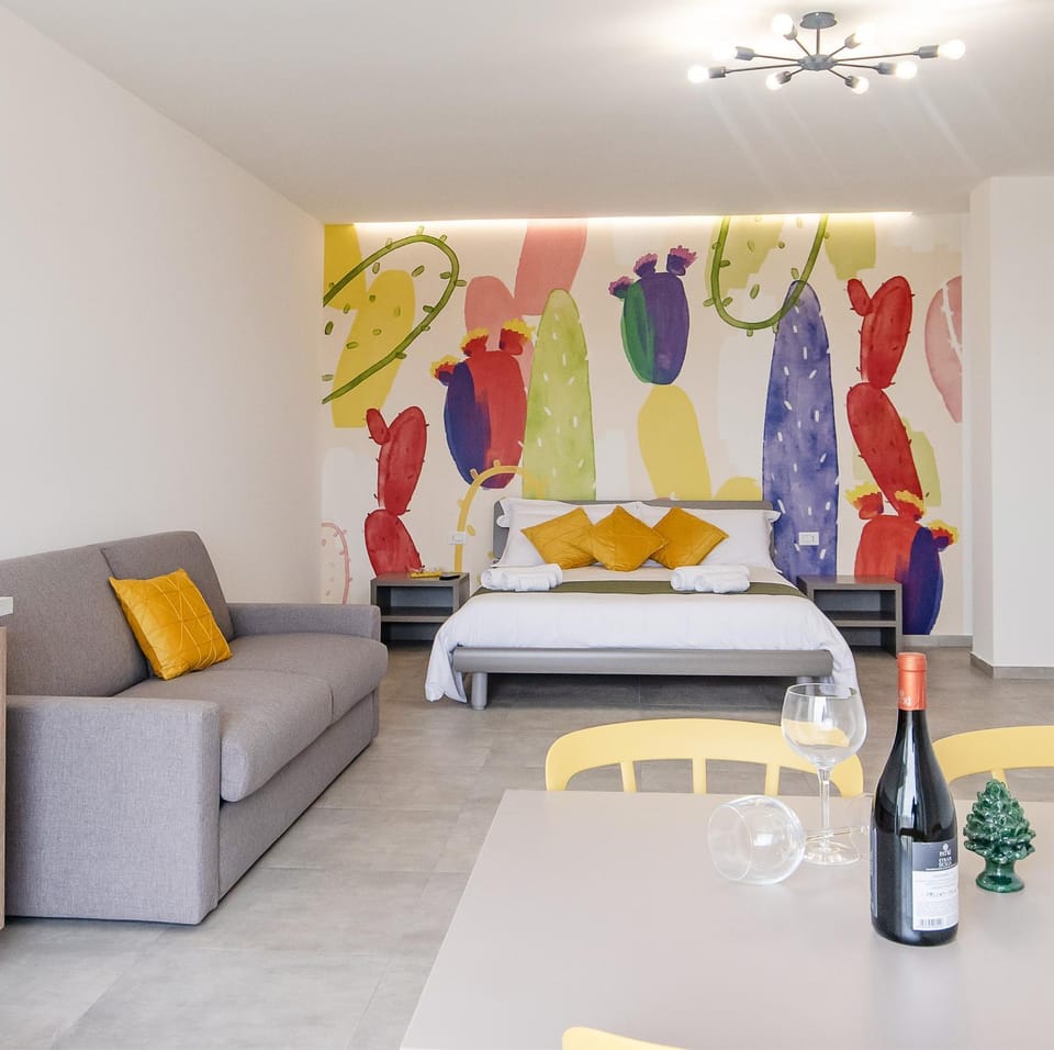 Bed, Living room, Photo of the whole room