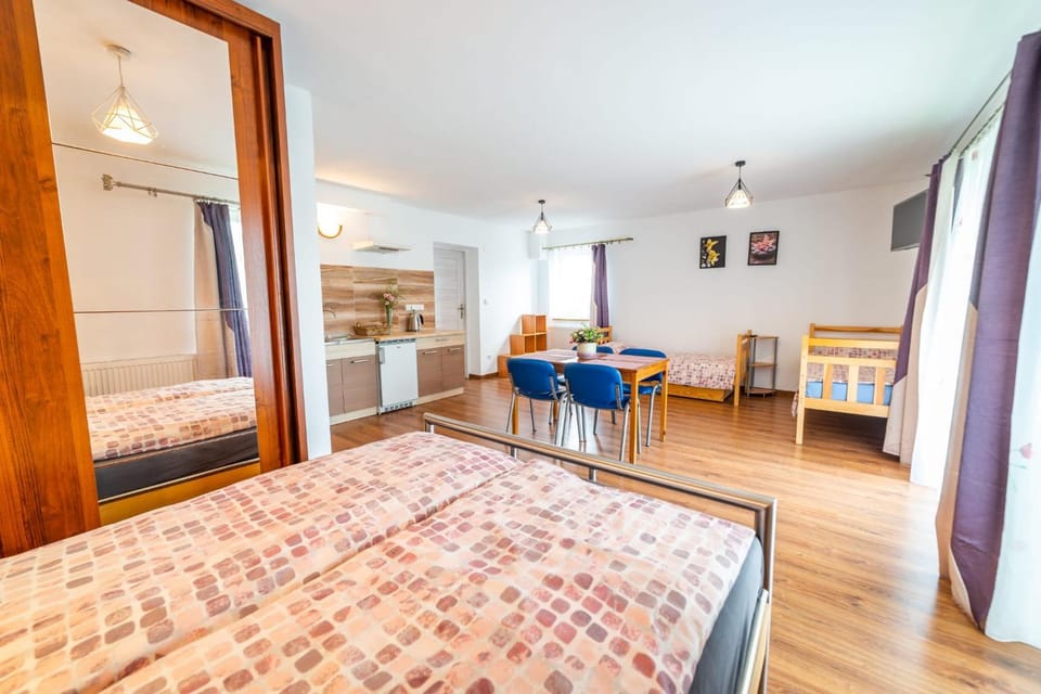 Bed, Kitchen or kitchenette, Living room, Photo of the whole room, Seating area, Dining area, Bedroom, wardrobe