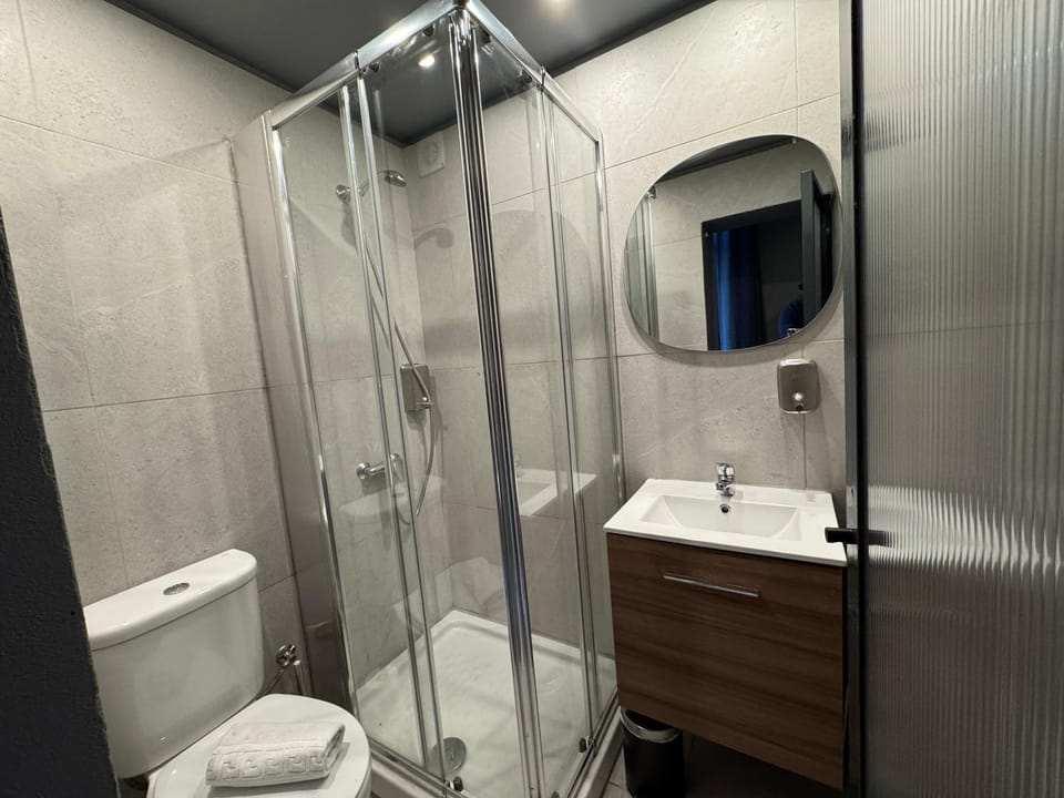 Shower, Property building, Bathroom