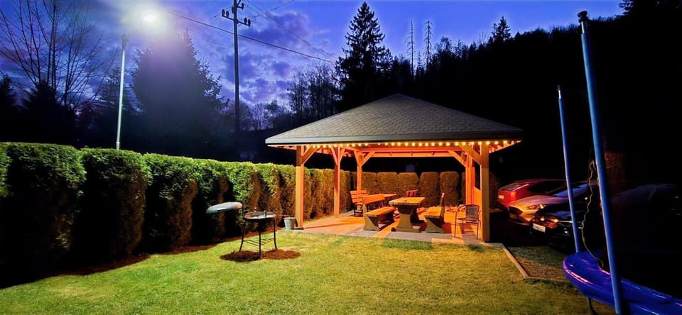 Night, Natural landscape, Garden, Garden view