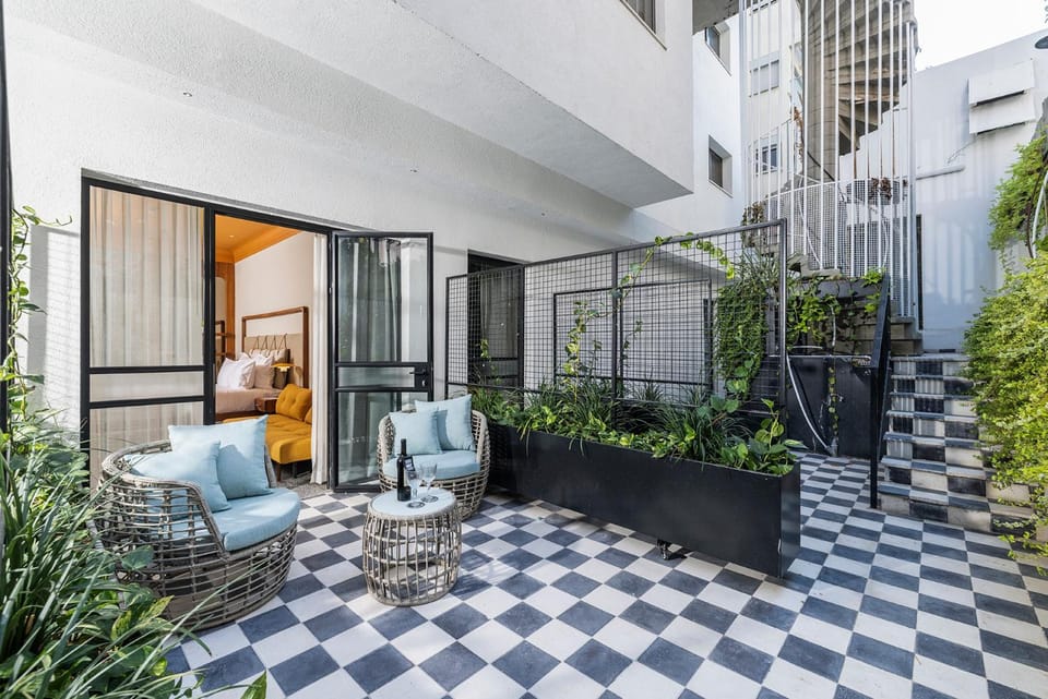 Property building, Garden, Seating area