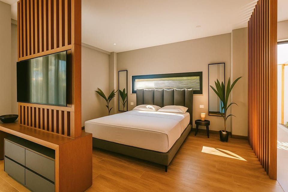 Bed, TV and multimedia, Bedroom