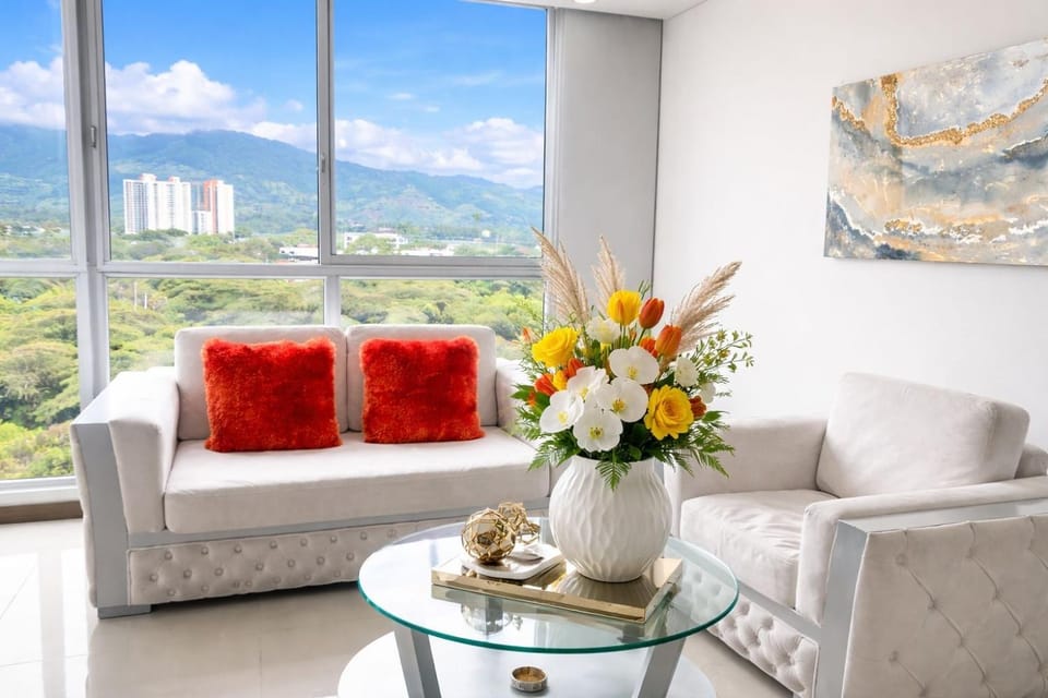 Natural landscape, Living room, Mountain view
