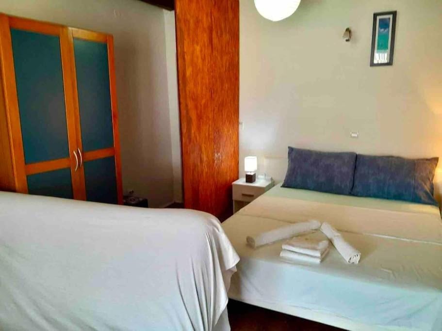 Bed, Photo of the whole room, Bedroom, towels, wardrobe