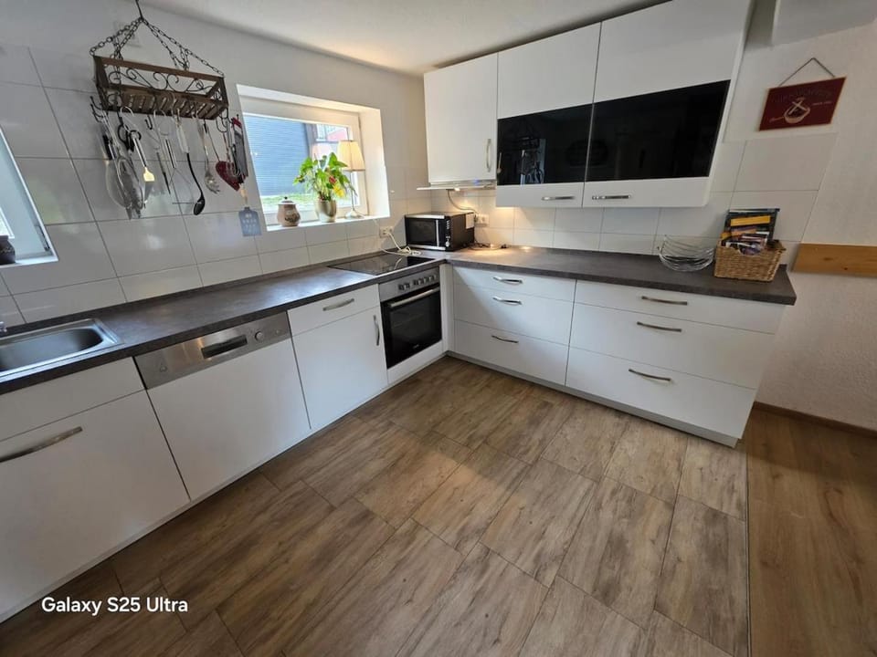 Kitchen or kitchenette, dishwasher, oven, stove