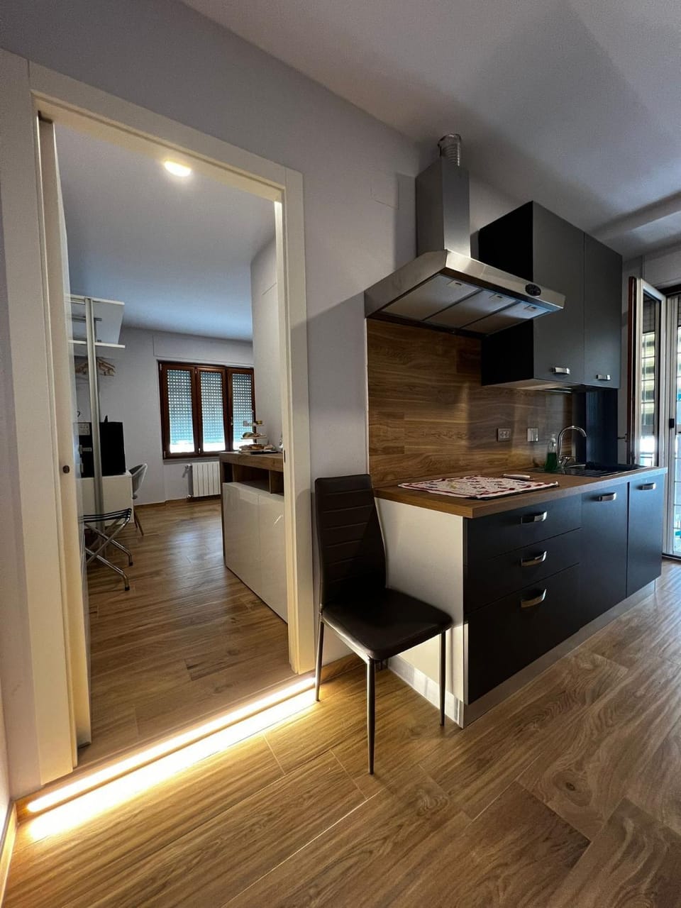 Living room, kitchen