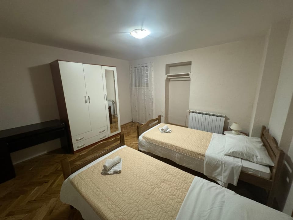 Bed, Photo of the whole room, Bedroom, towels, wardrobe