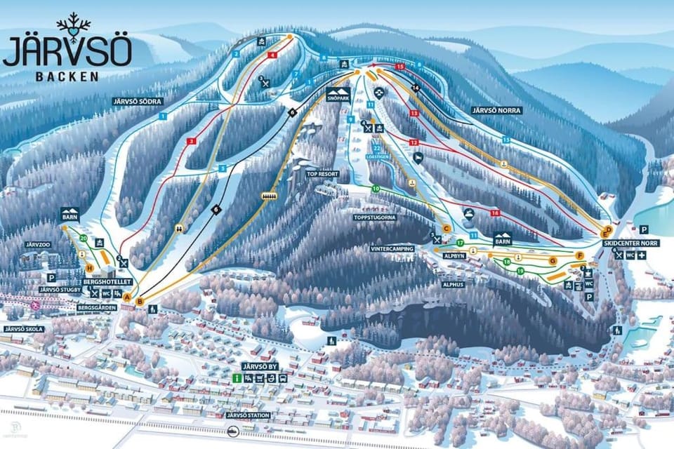 Winter, Skiing
