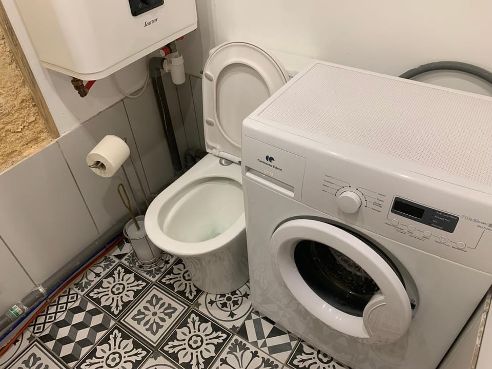 Toilet, washing machine