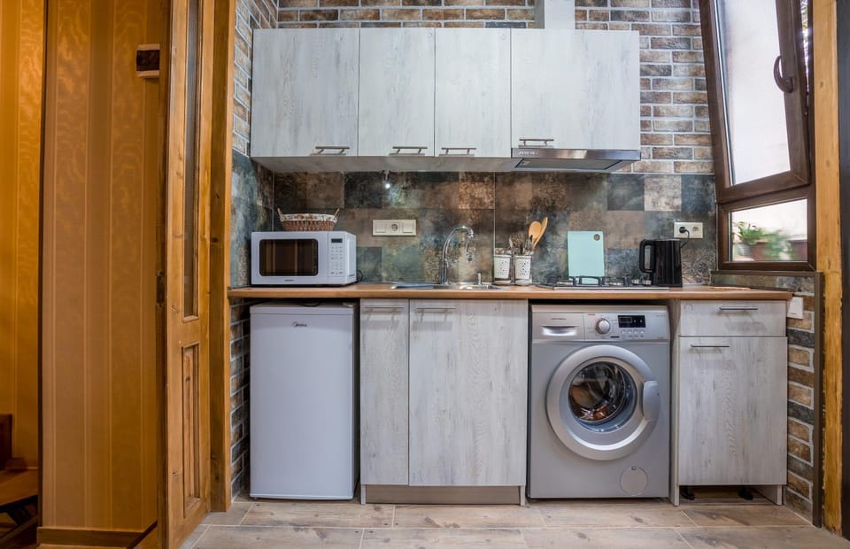 Kitchen or kitchenette, minibar, pet friendly, stove, washing machine