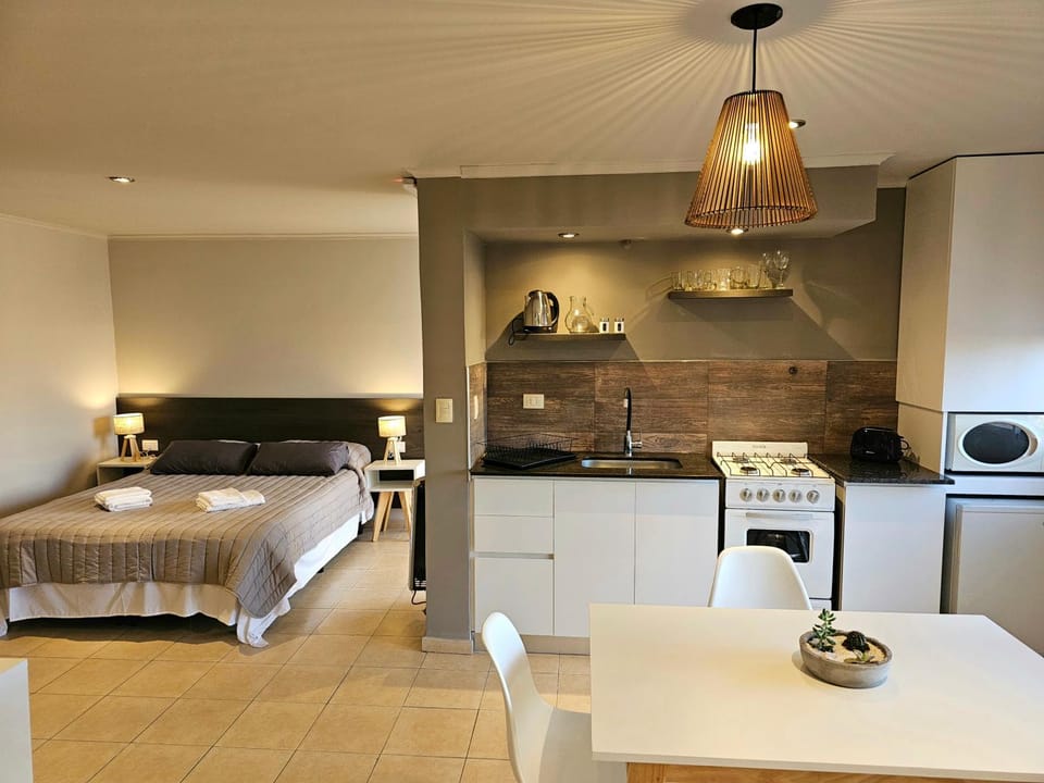 Bed, stove