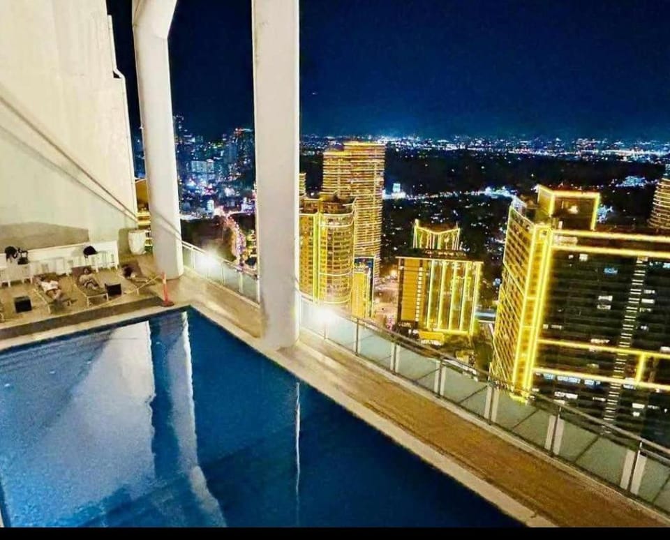 Night, Bird's eye view, City view, Pool view, Swimming pool