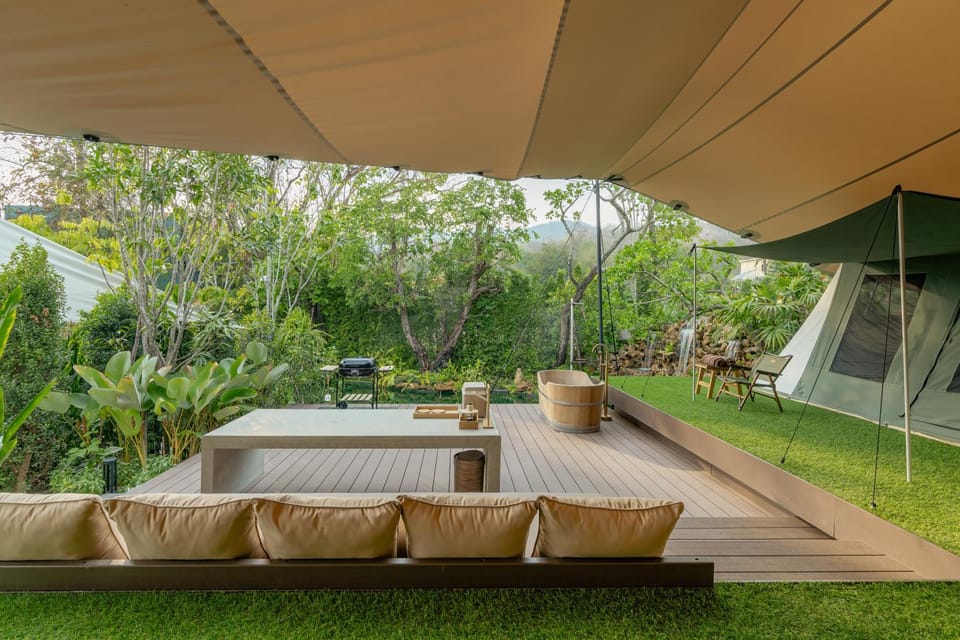 Balcony/Terrace, Seating area, Garden view