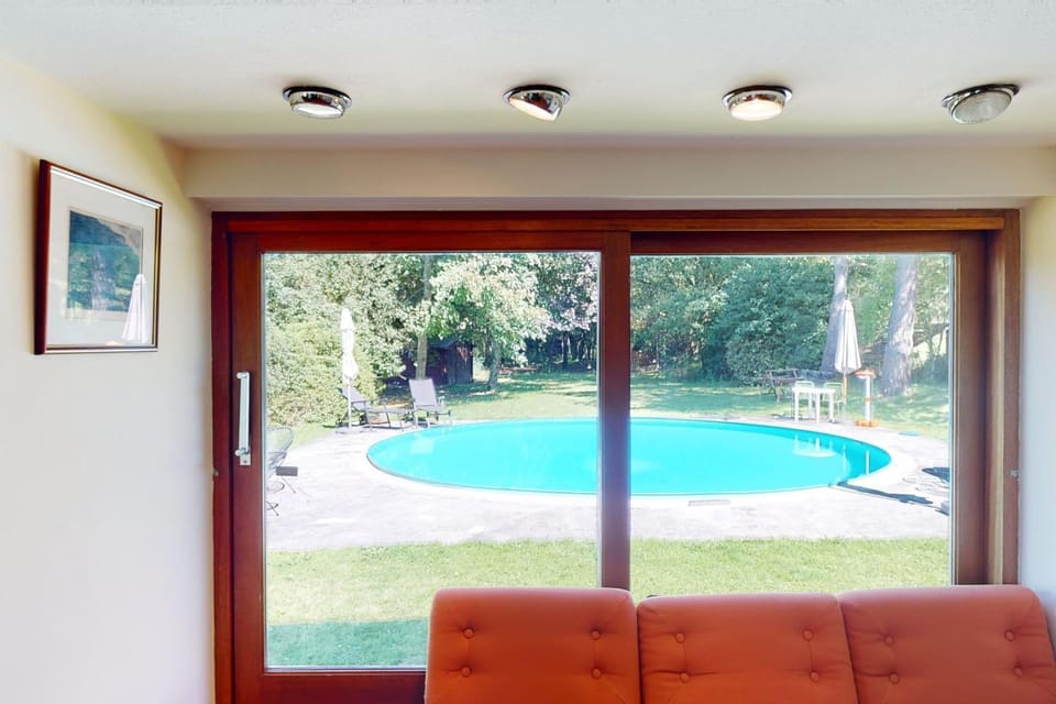 Heated pool & wood-fired hot tub valley view Ardennes House in Belgium