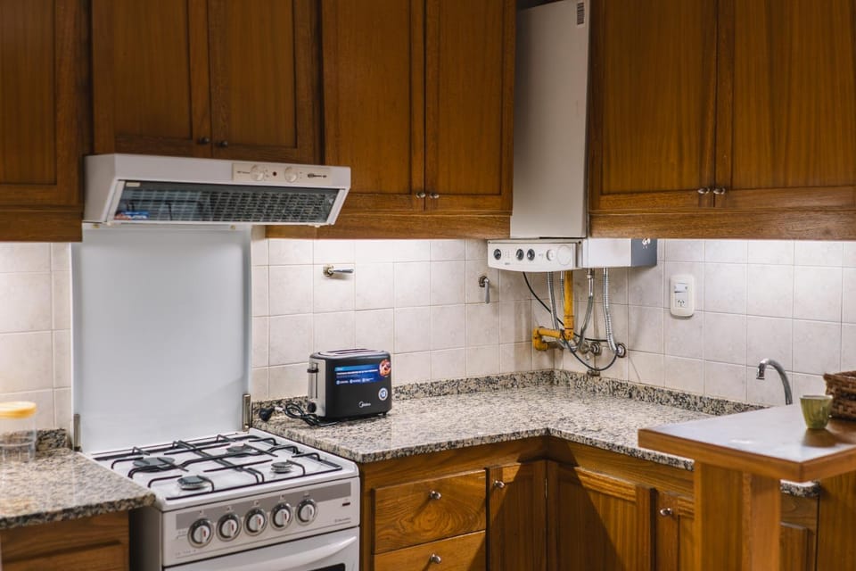 Kitchen or kitchenette, toaster