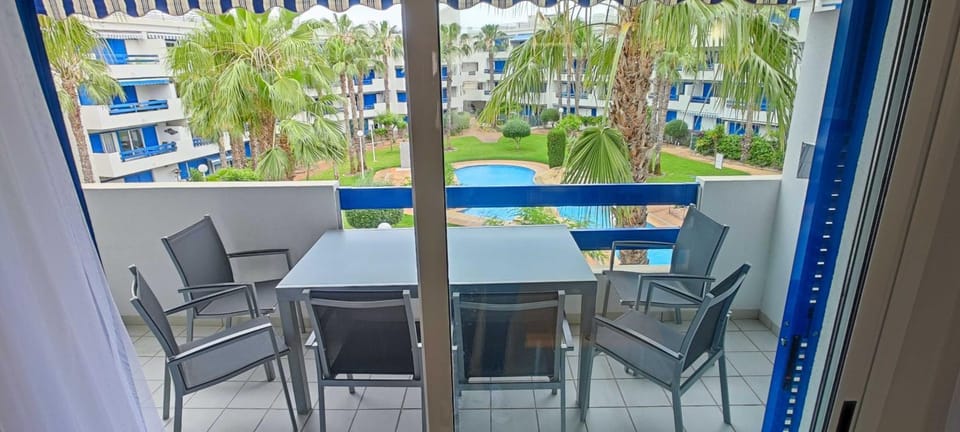 Property building, Day, View (from property/room), Balcony/Terrace, Pool view, Swimming pool