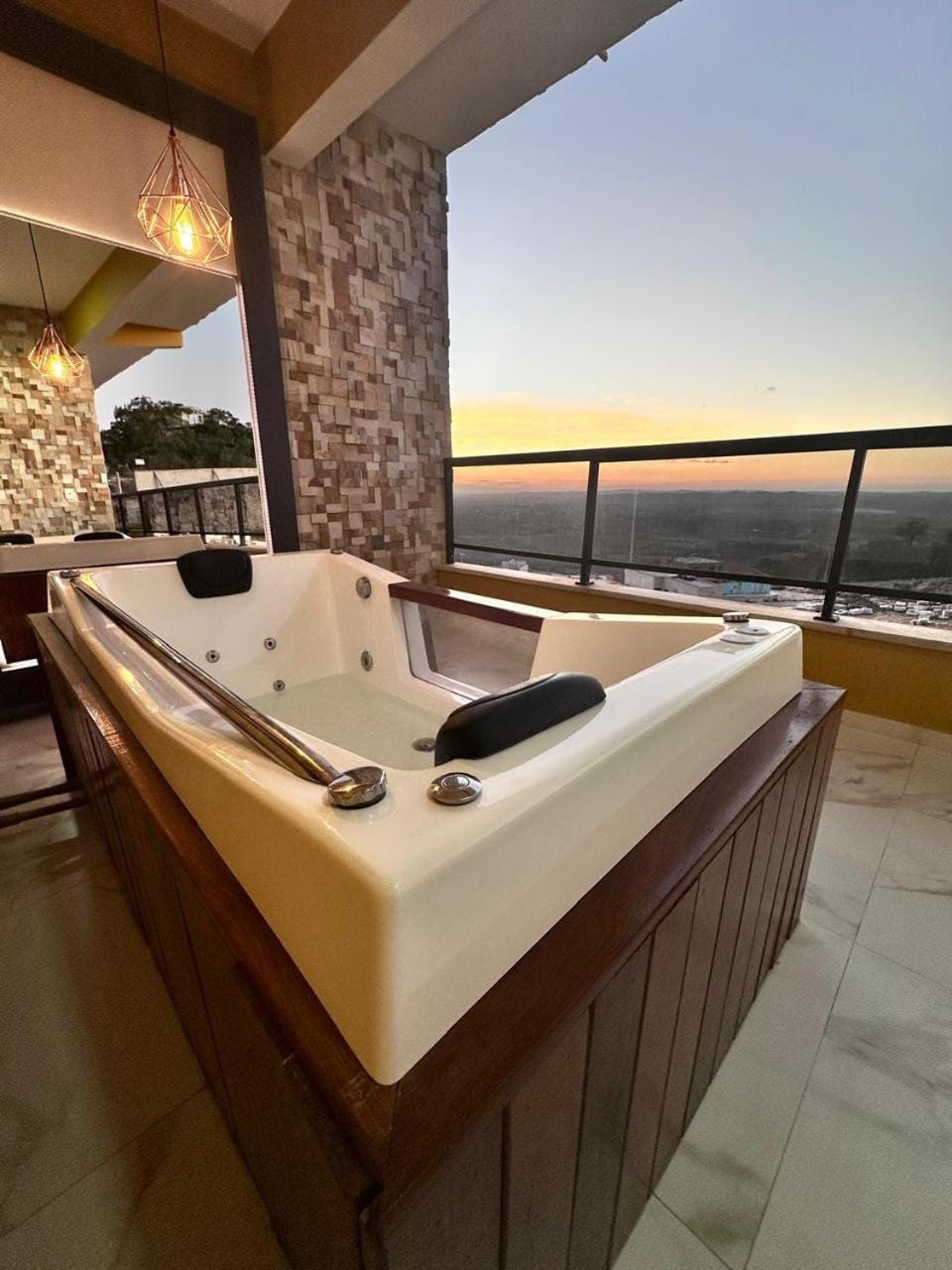 Patio, Hot Tub, Balcony/Terrace, Mountain view, Sunset