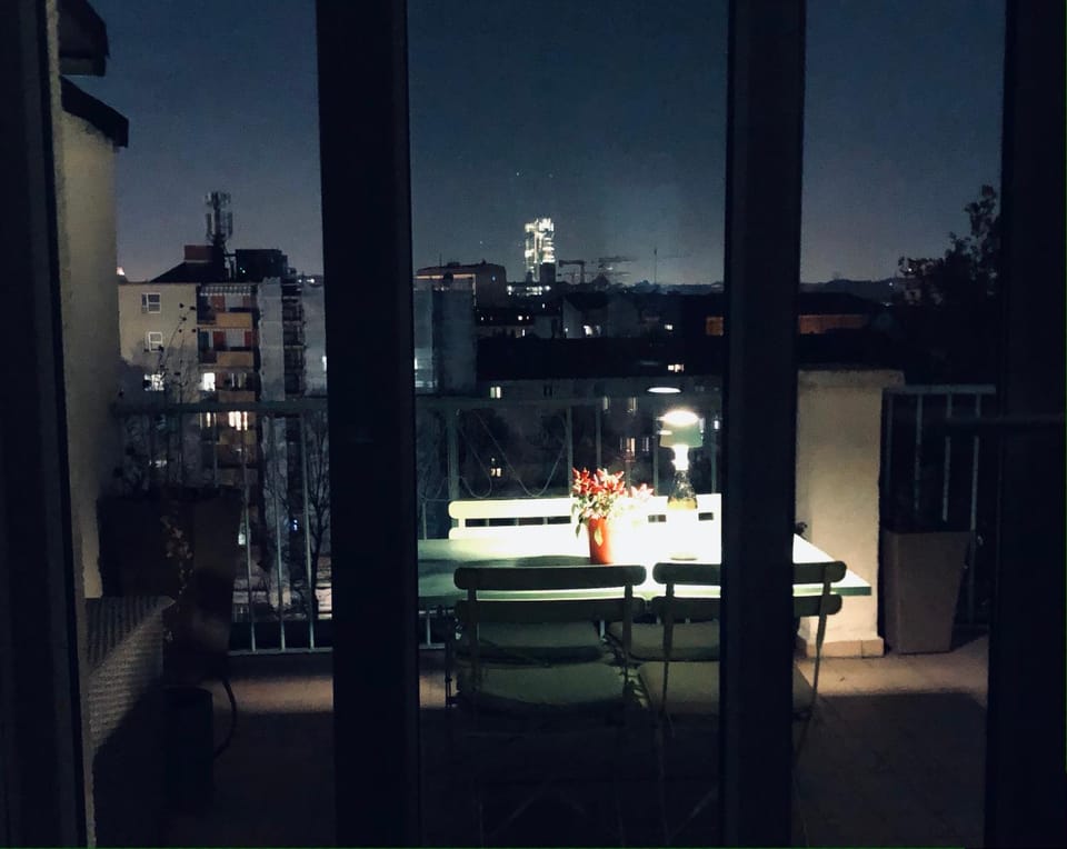 Patio, Night, View (from property/room), Balcony/Terrace, Dining area, City view