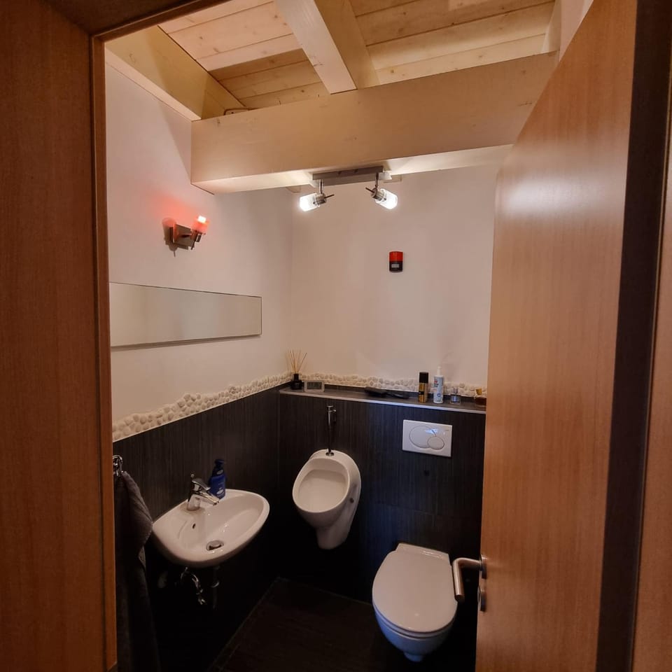 Toilet, towels