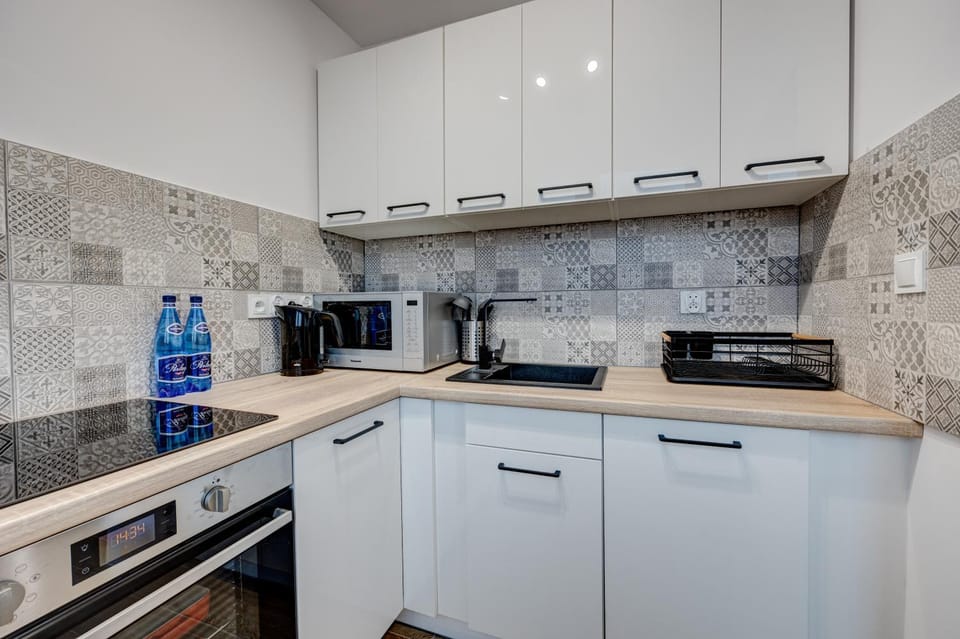 Kitchen or kitchenette, dishwasher, minibar, stove