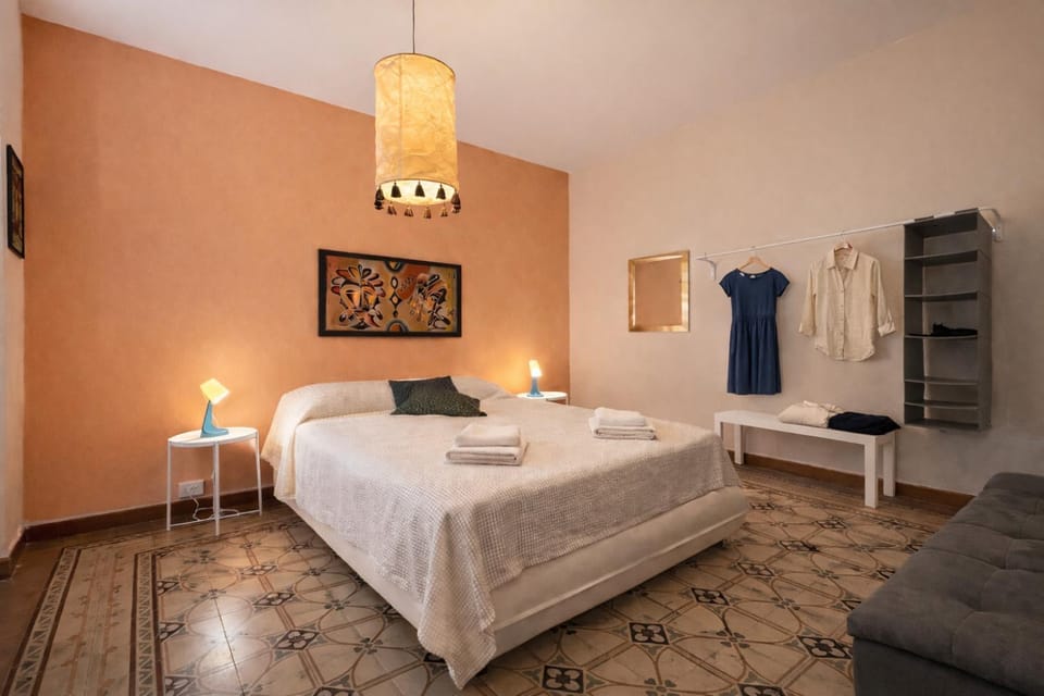 Bed, Photo of the whole room, Bedroom, towels, wardrobe
