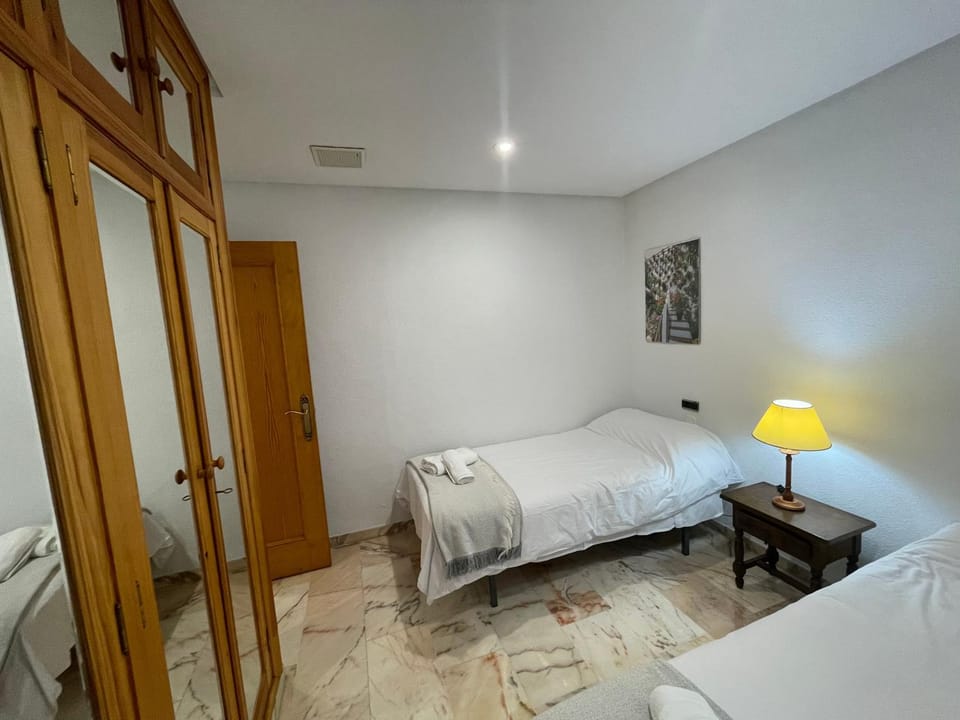 Bed, Photo of the whole room, Bedroom, towels, wardrobe