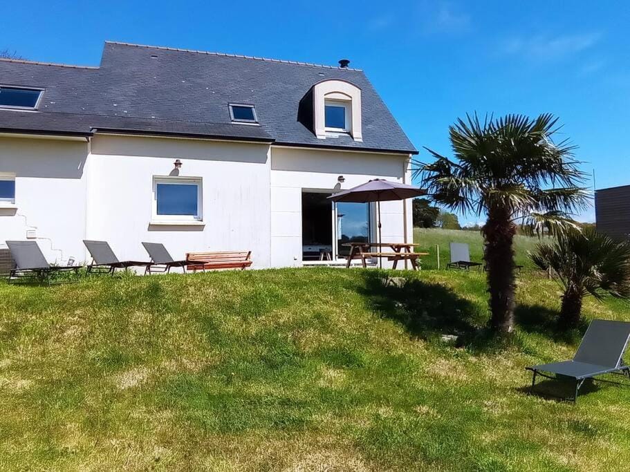 Property building, Spring, Day, Garden, Garden view, sunbed