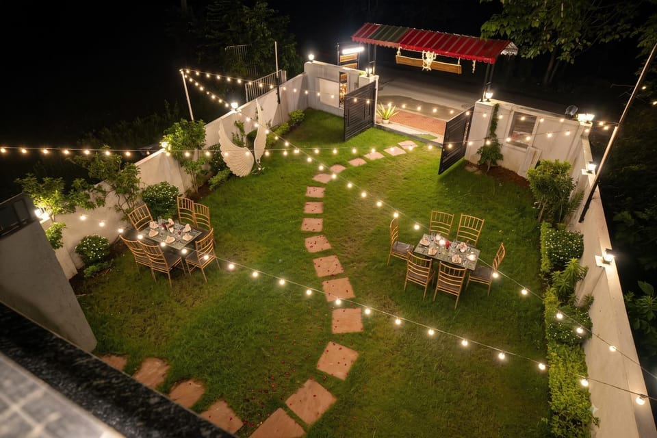 Property building, Patio, Night, Garden, Garden, Garden view, wedding