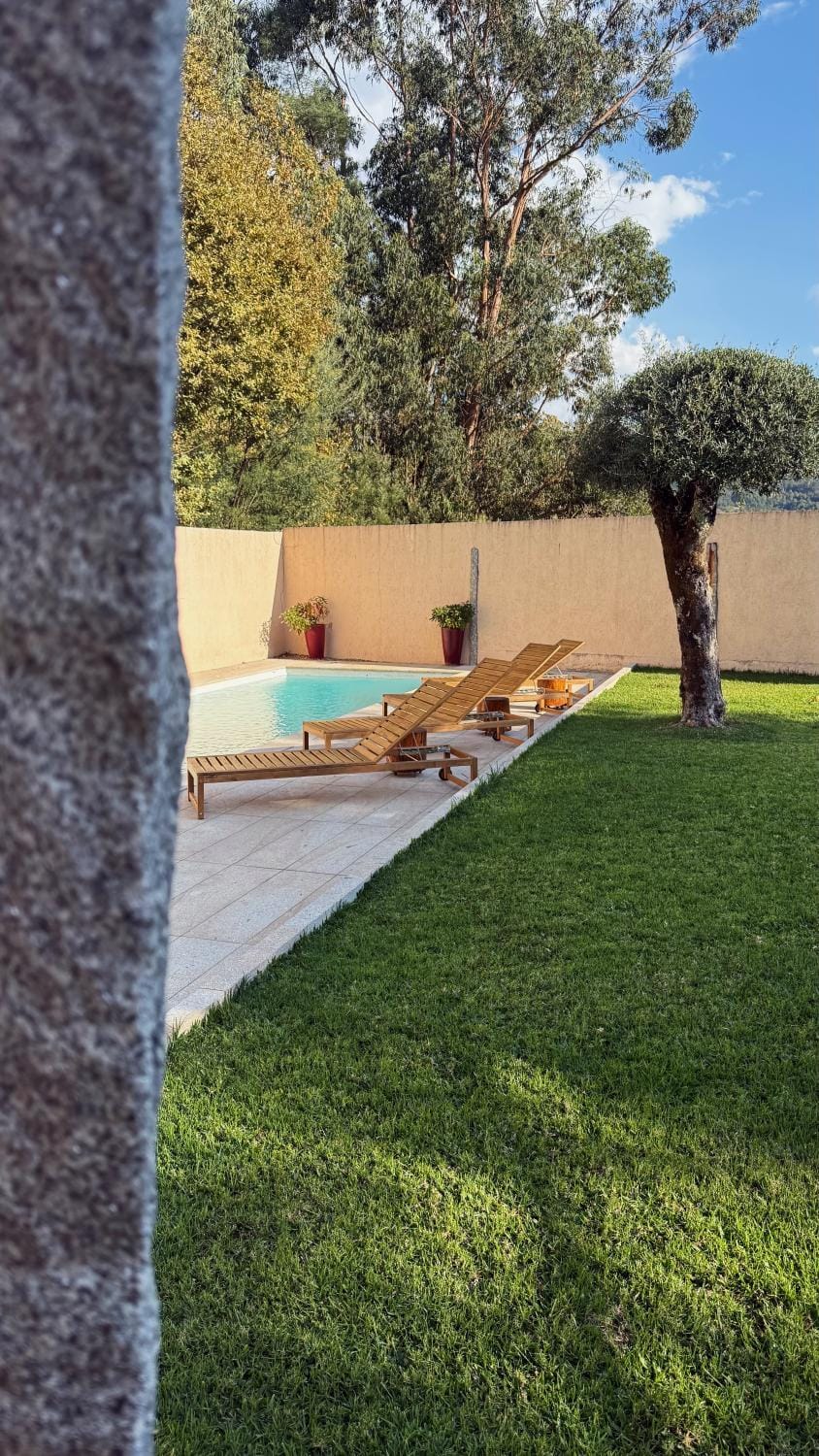 Patio, Spring, Day, Garden, Garden view, Pool view, Swimming pool, sunbed