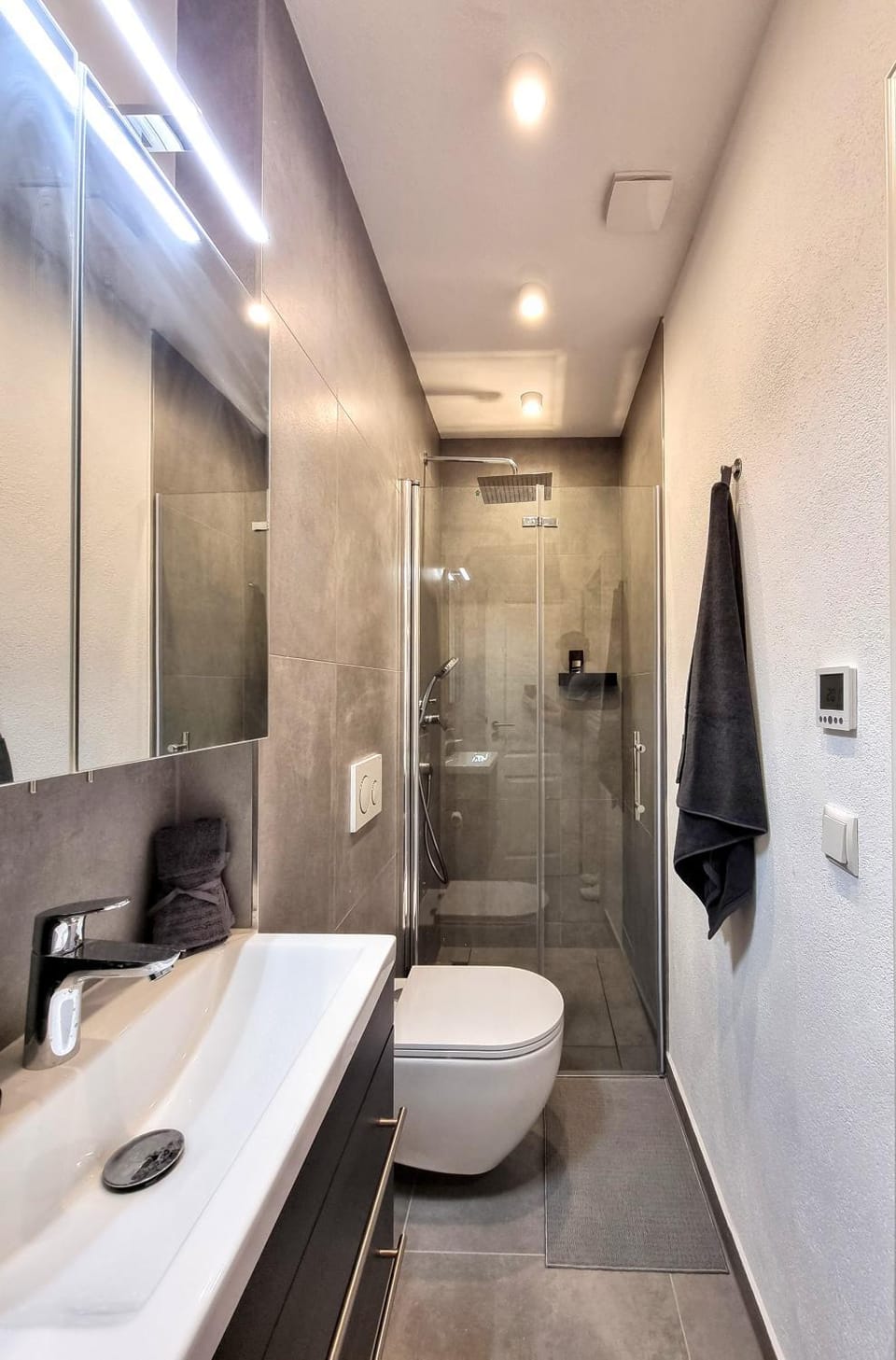 Shower, Toilet, Bathroom, towels