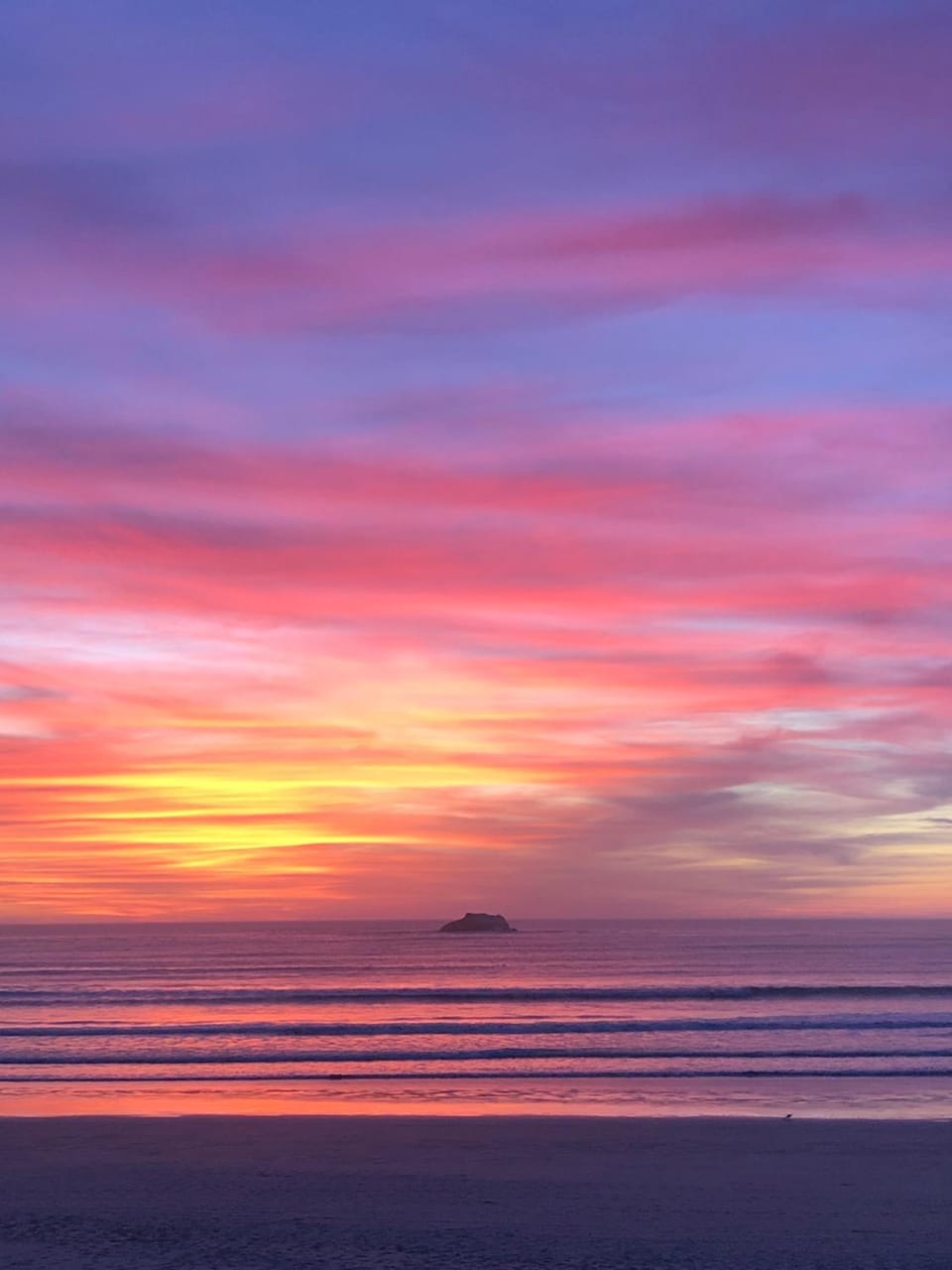 Beach, Sea view, Sunset