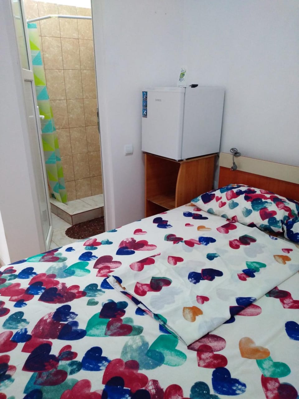 Bed, Bathroom, Photo of the whole room, air conditioner