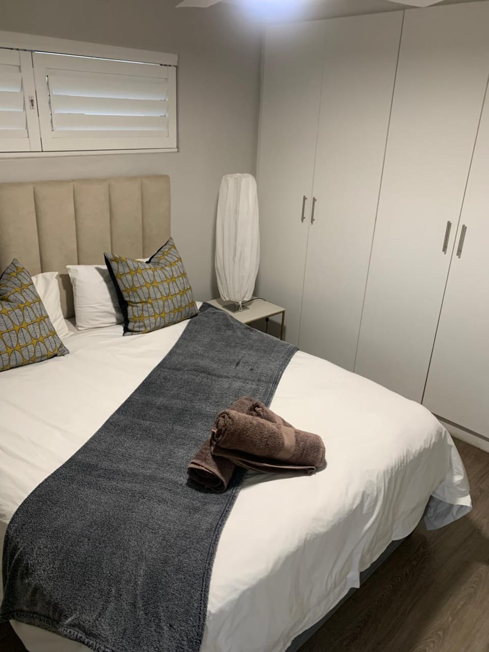 Bed, Photo of the whole room, Bedroom, towels, wardrobe