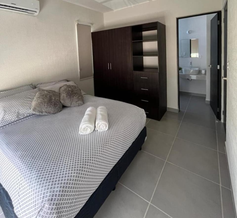 Bed, Bathroom, Bedroom