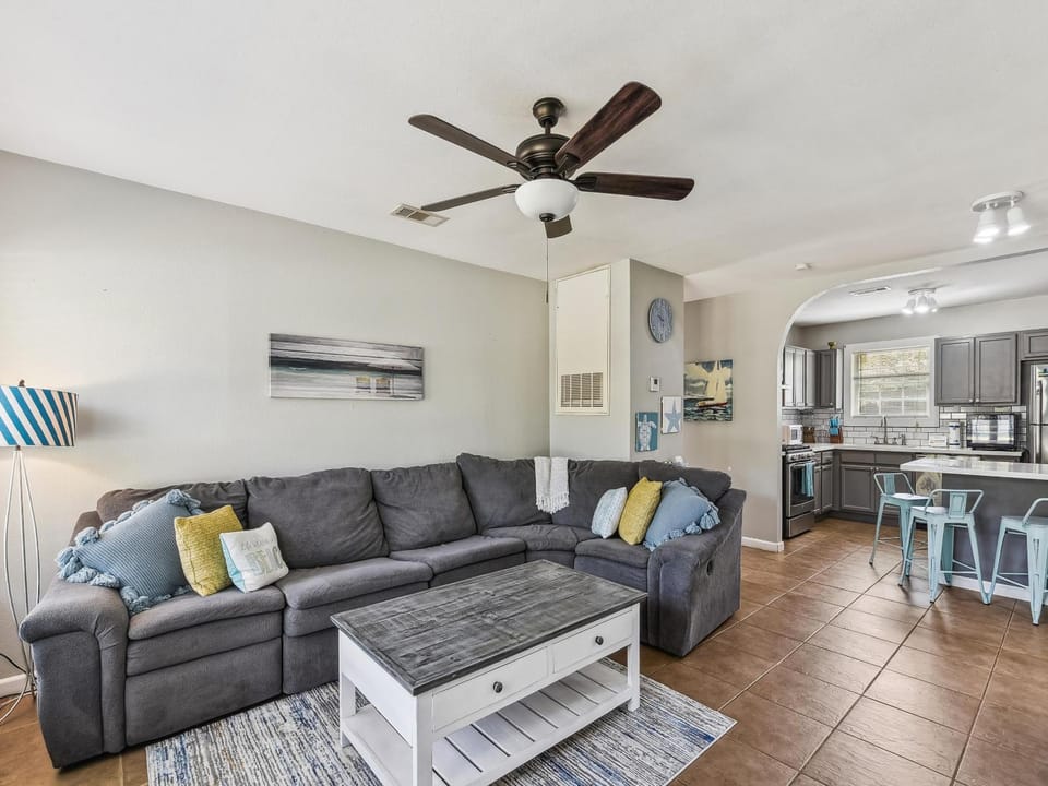 Kitchen or kitchenette, Living room, Seating area, furniture