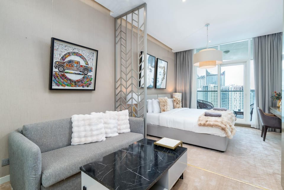 White Sage - Designer Studio with Canal View & Largest Balcony Apartment in Dubai