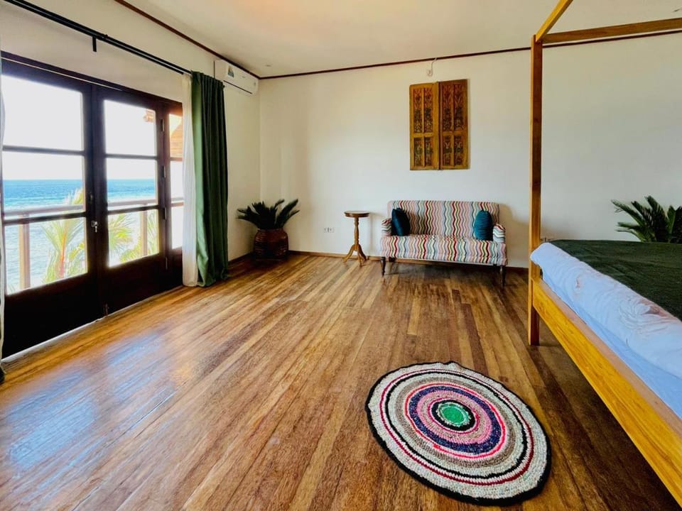 Seating area, Bedroom, Sea view