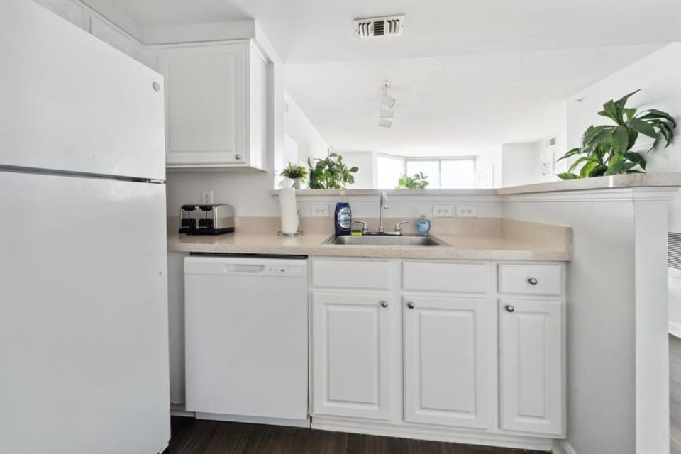 Kitchen or kitchenette, dishwasher