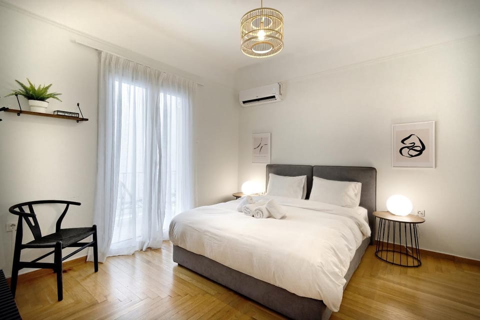 Bed, Decorative detail, Bedroom, air conditioner