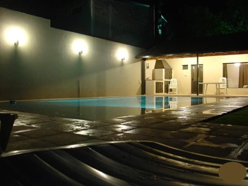 Night, Pool view, Swimming pool