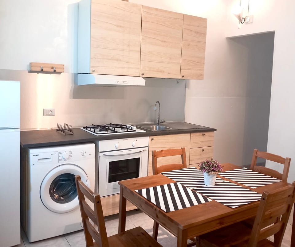 Kitchen or kitchenette, Dining area, fireplace, fireplace, furniture, pet friendly, pet friendly, stove, washing machine, washing machine, kitchen