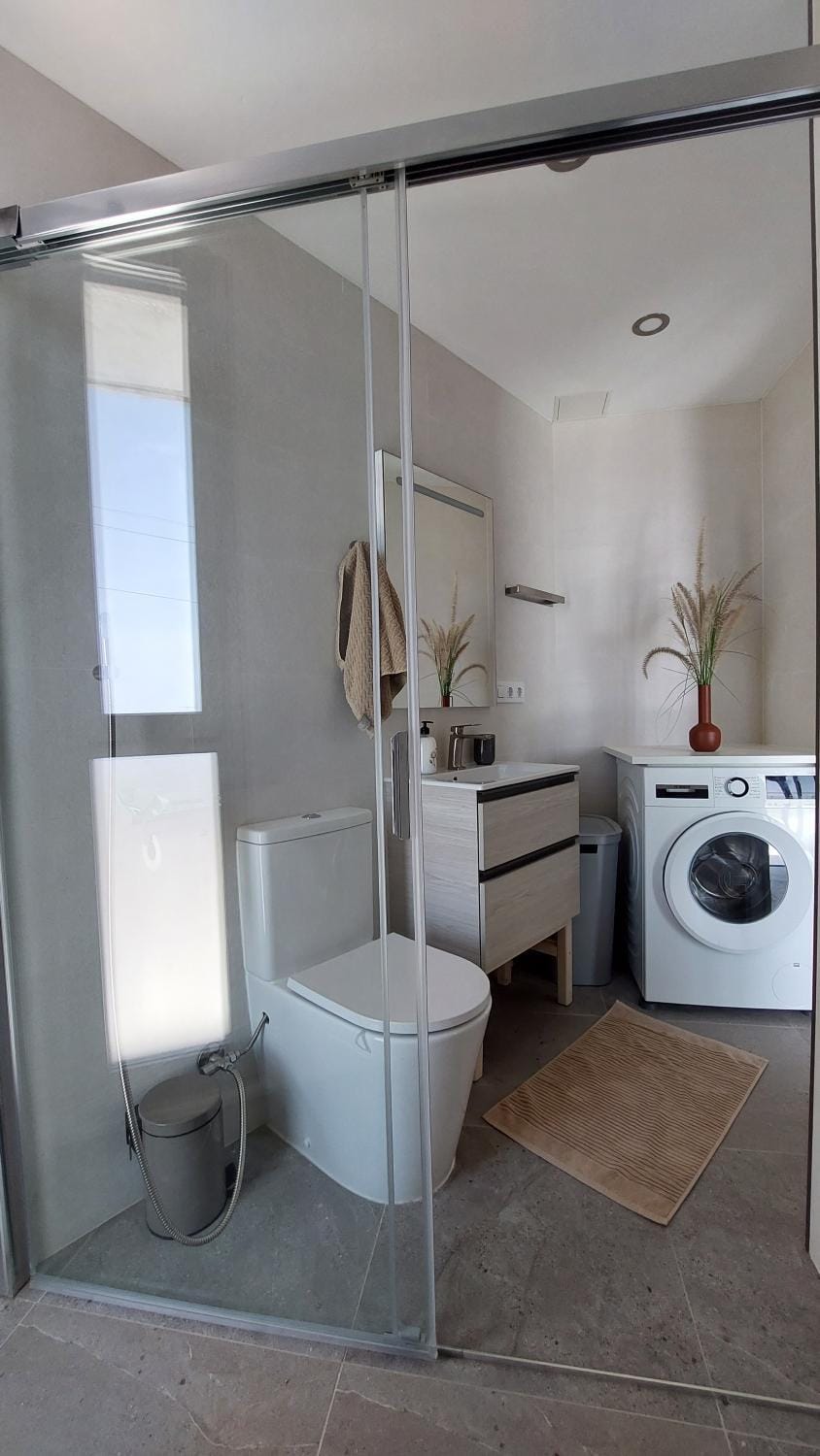 Toilet, Bathroom, washing machine