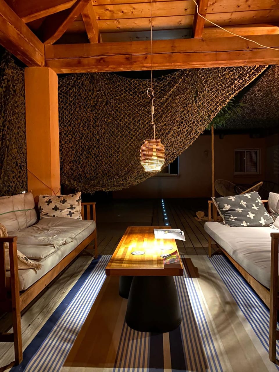 Night, Living room, Seating area