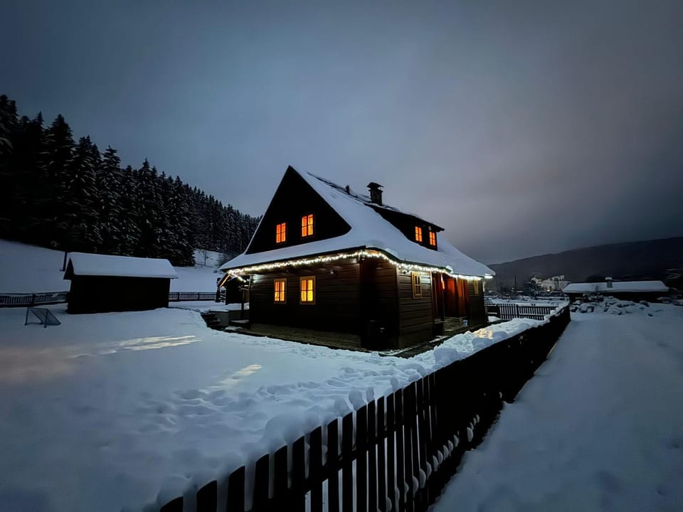 Property building, Night, Natural landscape, Winter