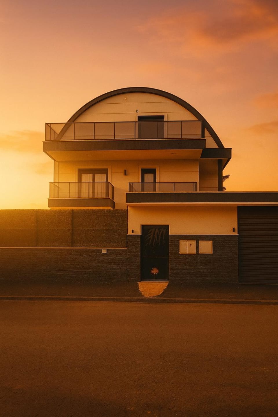 Property building, Sunset