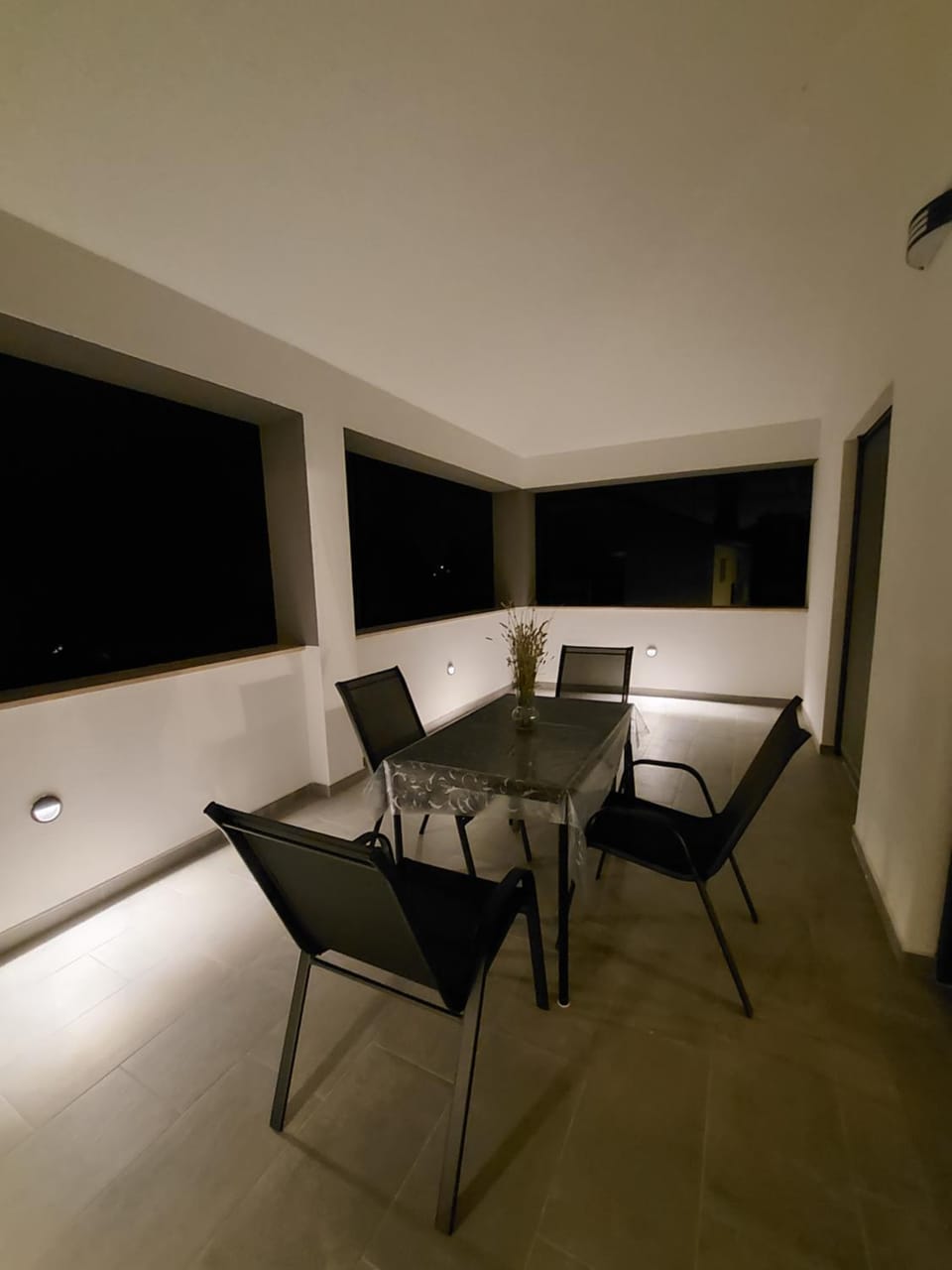 Night, Balcony/Terrace, Seating area
