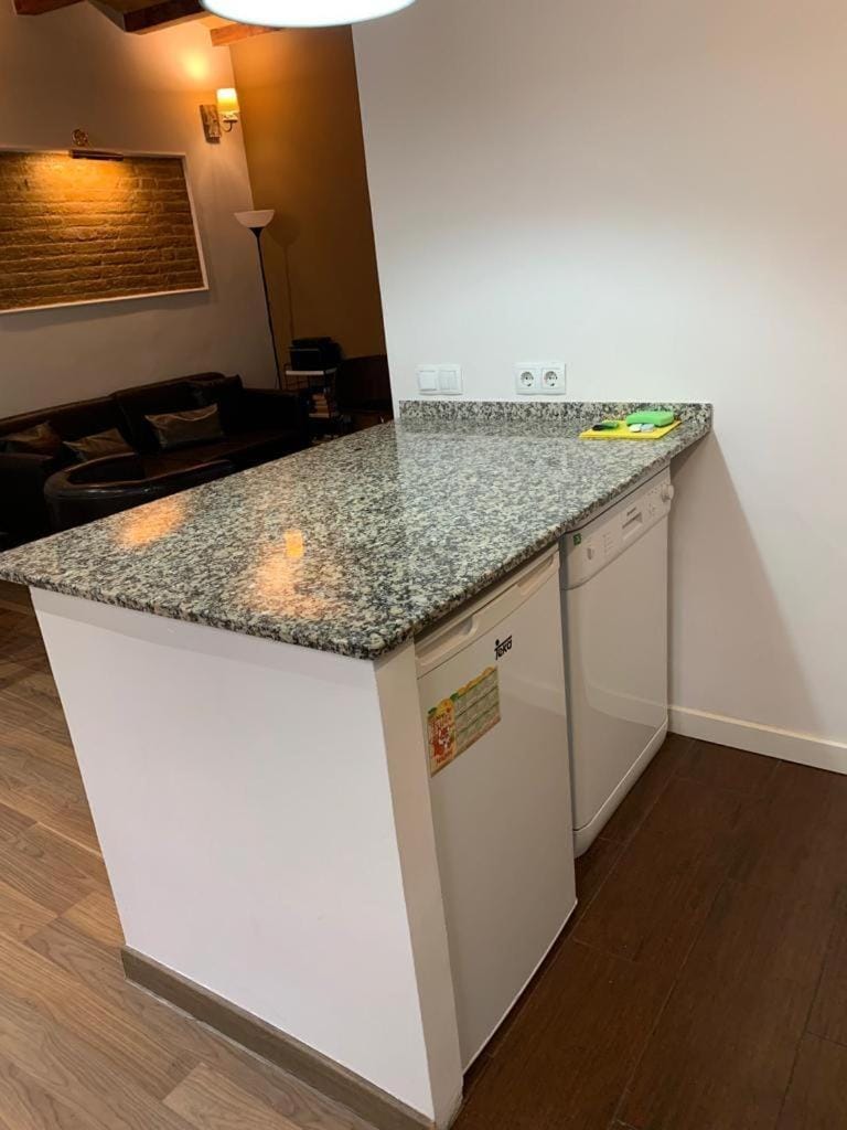 Kitchen or kitchenette, dishwasher