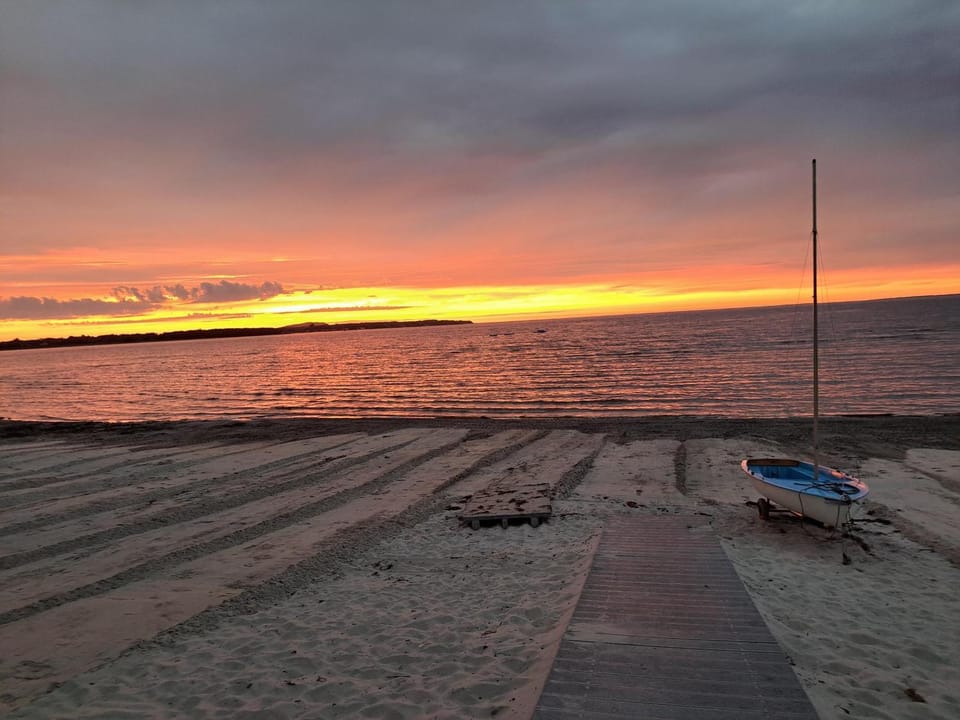 Natural landscape, Beach, Sea view, Sunset